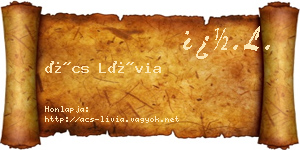 Ács Lívia névjegykártya